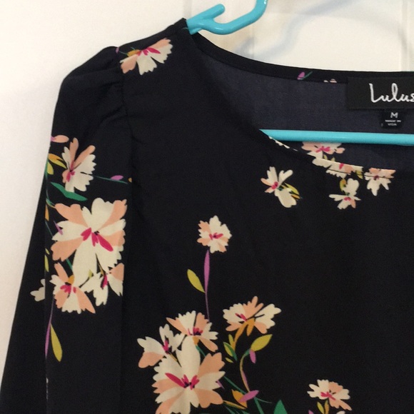 Navy Blue Floral Shift Dress from Lulu’s - Picture 2 of 5
